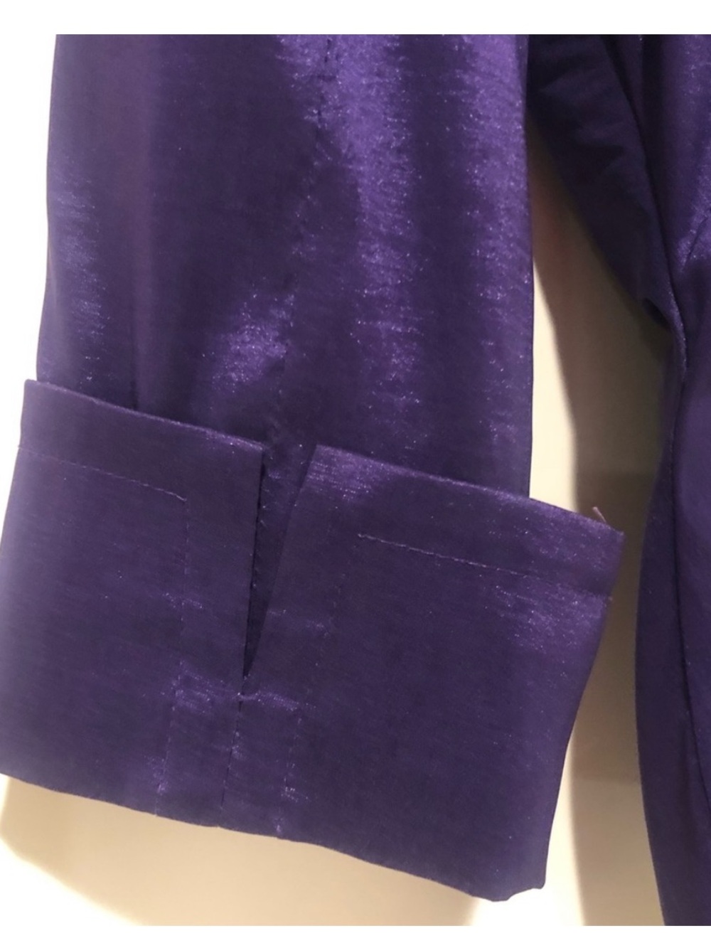 Joseph Ribkoff Purple Satin Ruched Jacket-LIKE NEW • DISCOUNTED PRICE - Picture 7 of 11